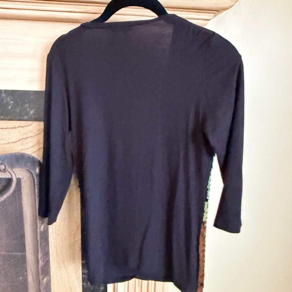 Emporio Armani Black and Bronze Sequin Blouse - Picture 6 of 9